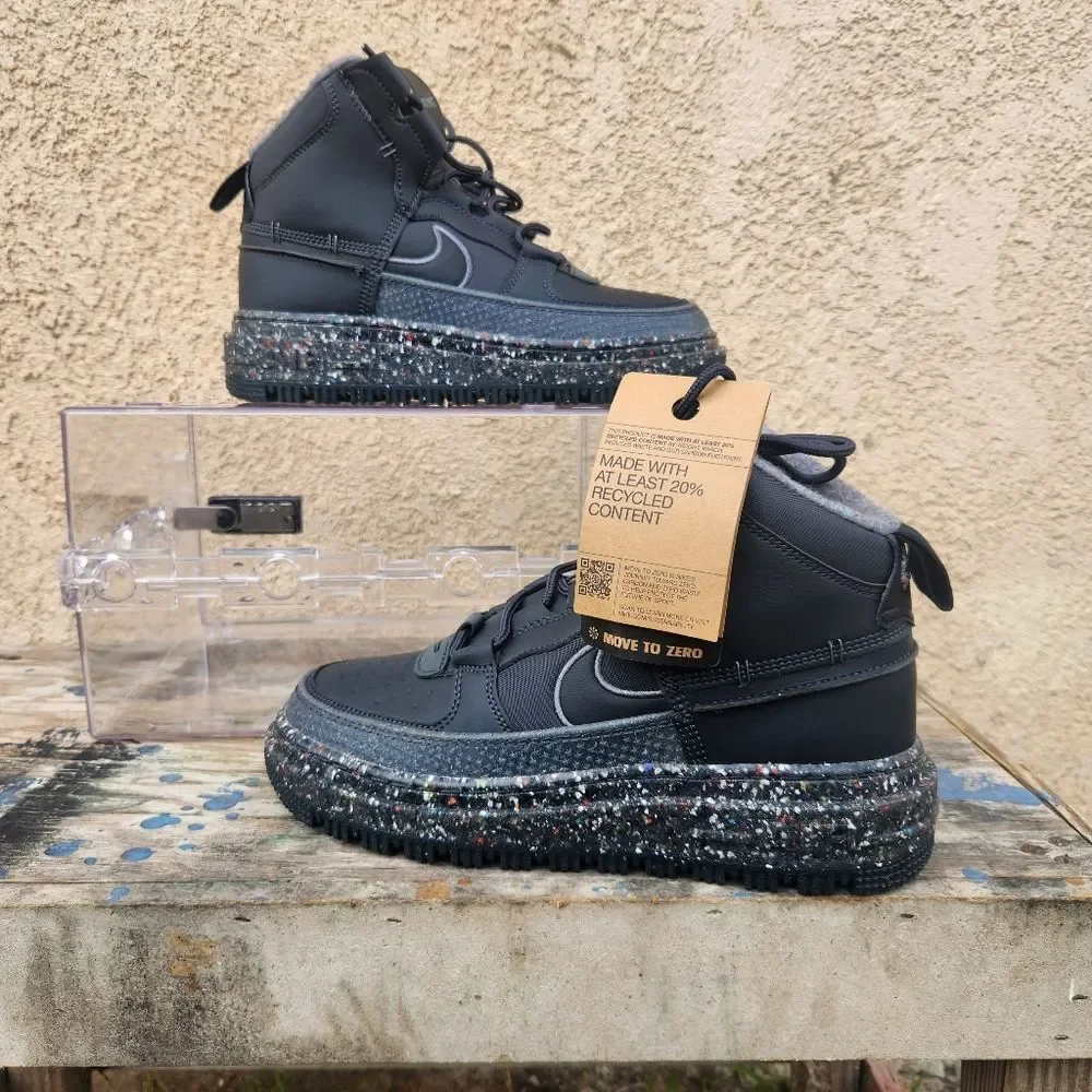 NIKE AIR FORCE 1 BOOT NN DARK SMOKE GREY-BLACK-SMOKE GREY [DD0747-001]